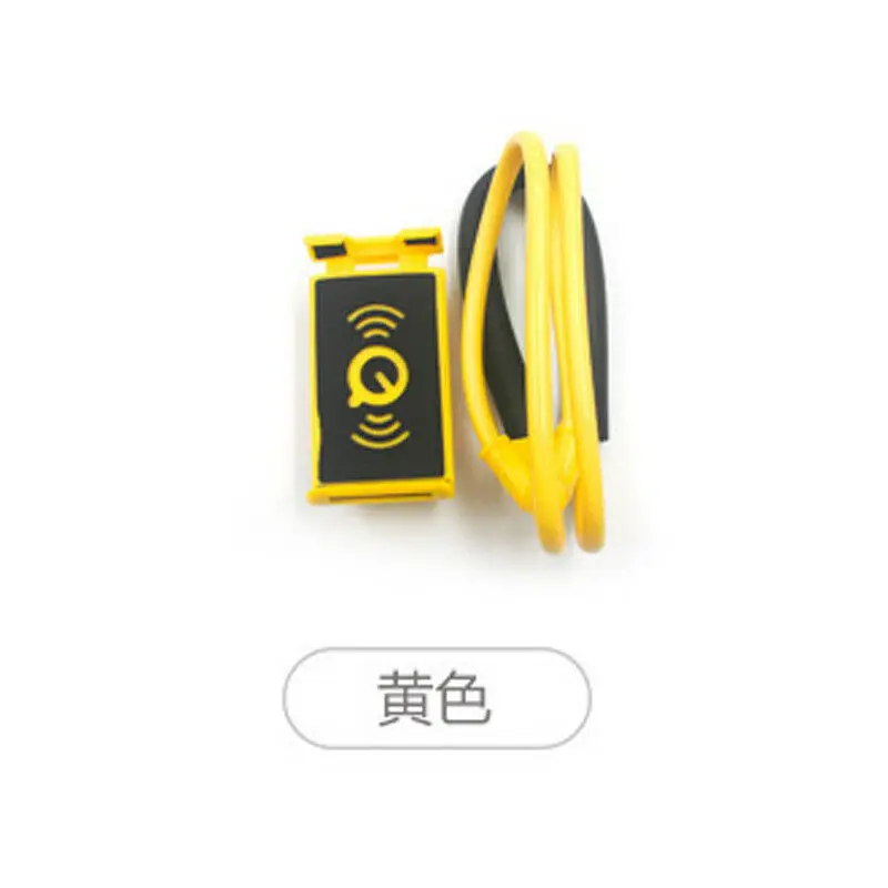 Универсальный гибкий шейный ленивый кронштейн подставка для мобильного телефона держатель для samsung iPhone - Цвет: Цвет: желтый