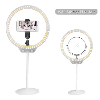 

KEBIDU Ring light with Cell Phone Mobile Holder Bi-Color LED Video Light Selfie Ring Light Lamp Beautify Fill light with Make-up