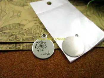 

10pcs-stainless steel Charms "Dandelion w ish"DIY Charms Pendants for necklace/bracelet/keychain DIY jewelry