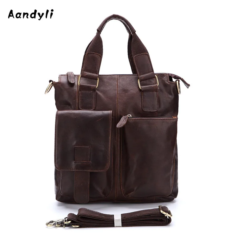 

Cowhide Shoulder bag Leather Handbag Men's crossbody bags leisure Men messenger bags