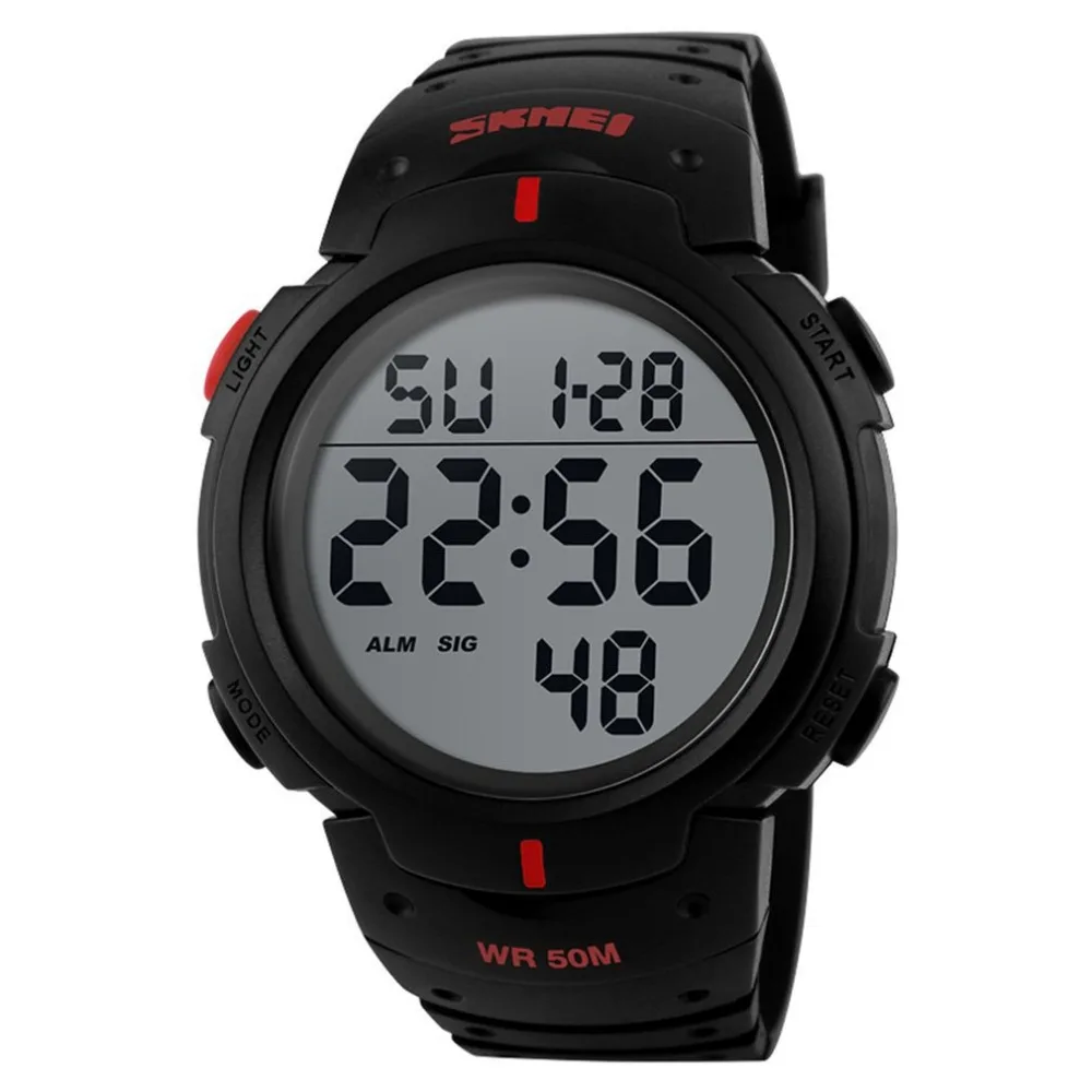 

Men's Digital Sports Watch LED Military 50M Waterproof Watches Outdoor Electronic Army Alarm Stopwatch