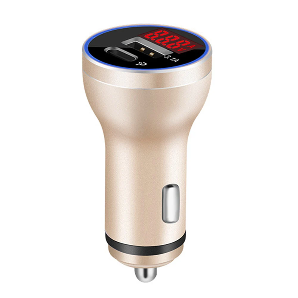VEHEMO usb type-C QC3.0 Автомобильное устройство для быстрой зарядки автомобильное зарядное устройство Быстрая зарядка MP3 Быстрая зарядка портативный автомобильный адаптер зарядного устройства