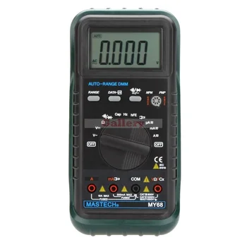 

My68 Handheld Auto Range Digital Multimeter Dmm W Capacitance Frequency & Hfe Test Meter Testers Digital Multimeter