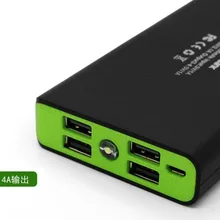phone charger power bank carregador de bateria  USB charger powerbank Charger Case LED Flashlight 4 USB Ports dropshipping