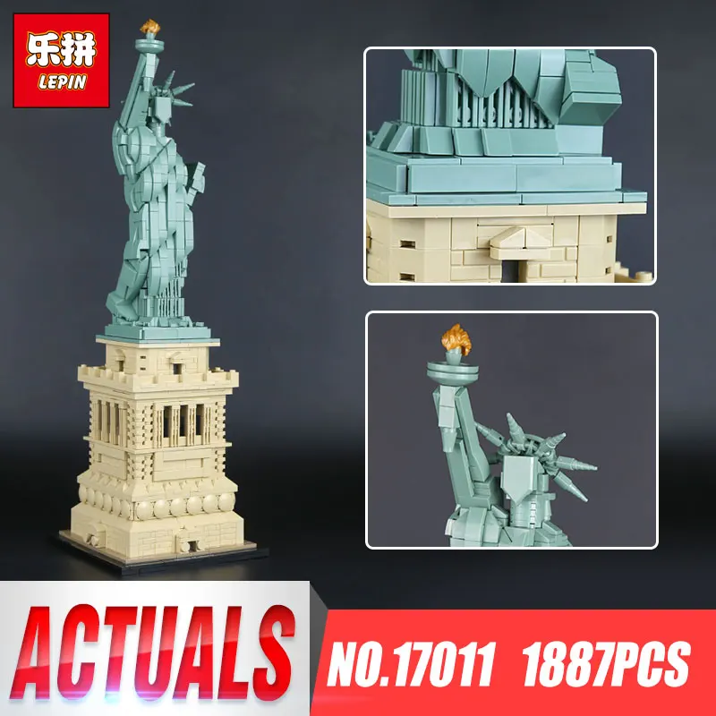 

Lepin 17011 Architecture Toys legoing 21042 State of Liberty Set Building Bricks Blocks Funny New Kids Toys Birthday Gifts Toys