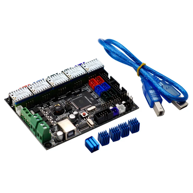 

New V1.0 Integrated Controller Mainboard + 5pcs TMC2208 V1.0 Stepper Motor Driver Compatible Ramps1.4/Mega2560 R3 For 3D Printer