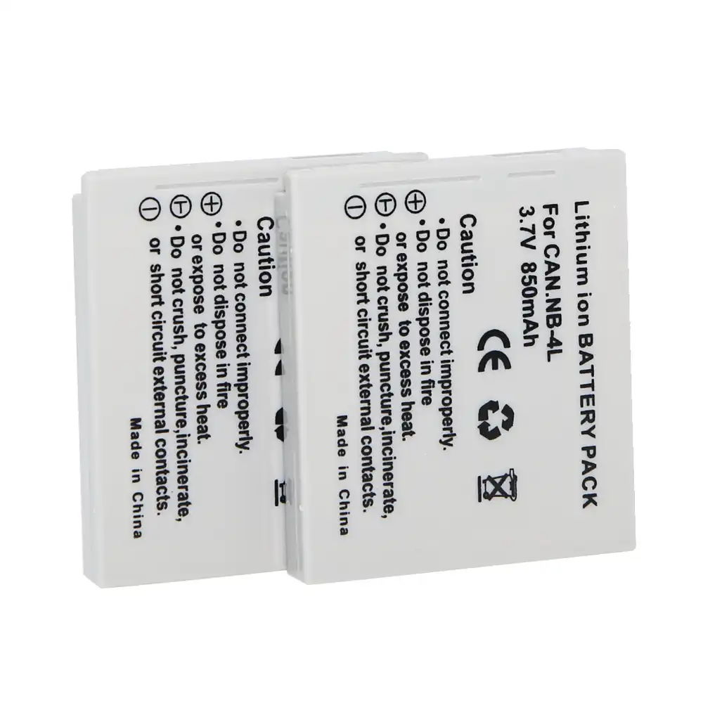 Replacement for Canon NB-4L Digital Camera Battery Canon SD1000 Battery 2X Pack 890mAh, 3.7V, Lithium-Ion