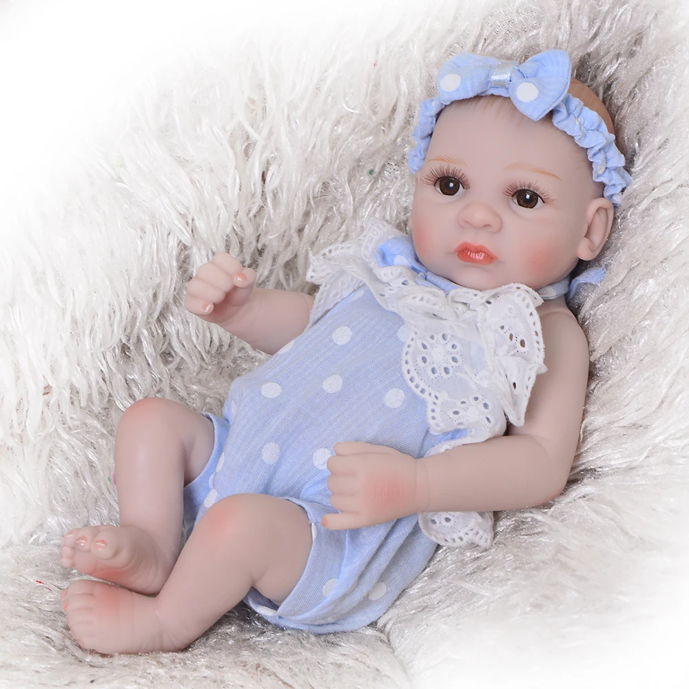 

KEIUMI 11Inch 26cm Lovely Reborn Baby Dolls Full Silicone Body Babies Girl Lifelike Tiny Baby Doll For Kid Menina Brinquedo