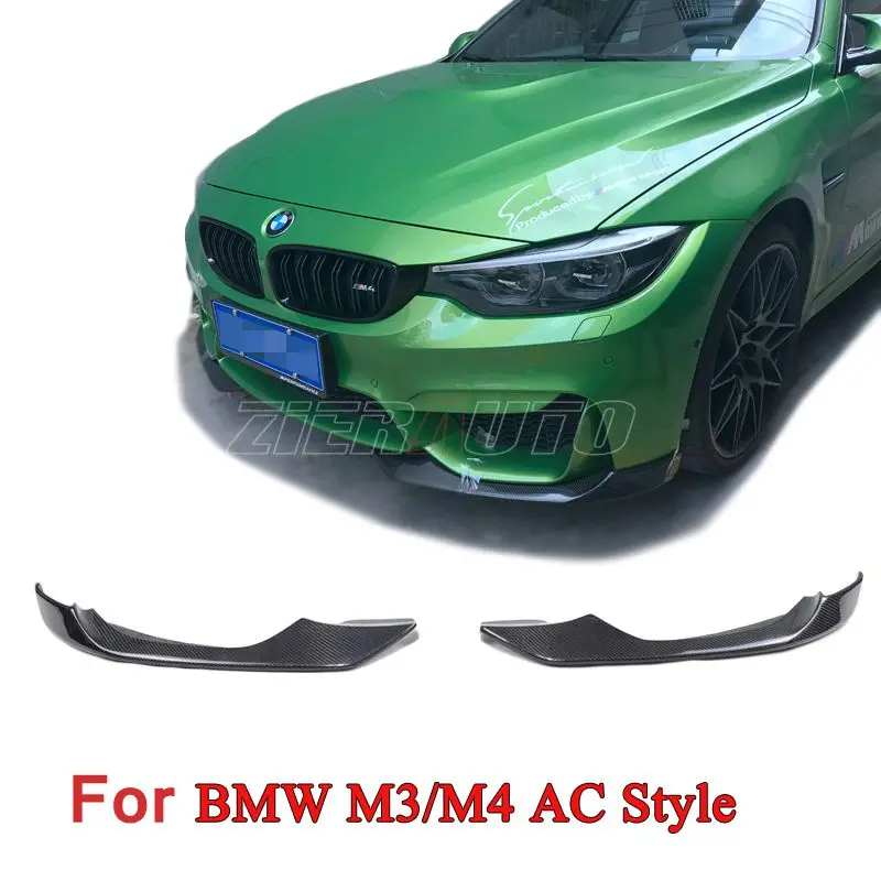Передние разветвители для губ BMW M3 F80 M4 F82 F83 AC Style Carbon Fiber Canards Комплект запчастей