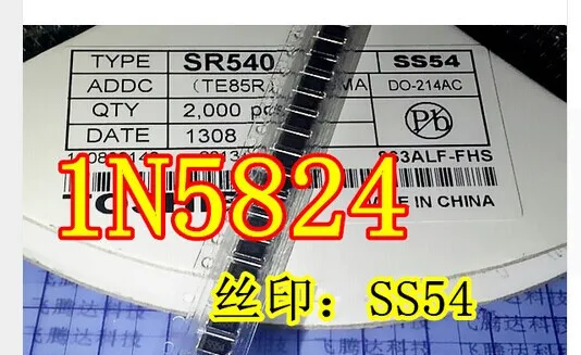 

50pcs/lot 1N5825 1N5824 IN5824 SS54 SMA 5A 40V