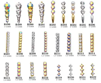 

20ps Gold Silver Metal Bee Rod Nail Rhinestone Alloy Mini Balls Beads Studs Manicure 3D Nail Art Decoration