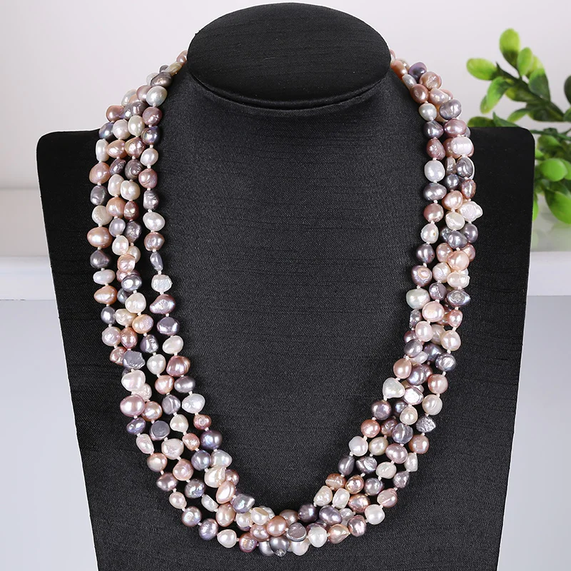 

Freshwater Pearl Sweater Chain Women's Fashion Long Style Joker Simple Chain Necklace with Clothes Hanging