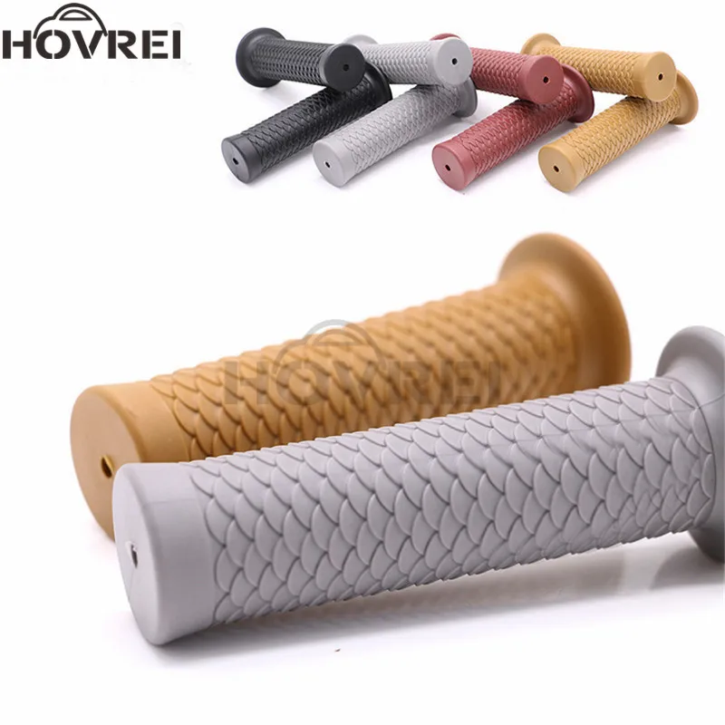 

1pair 7/8" 22mm Motorcycle Hand Grips Retro Handle Rubber Bar Gel Grip for Triumph Street Scrambler Vespa GTS 300 moto grips