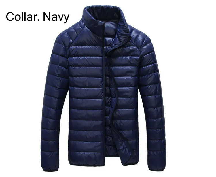 Новинка, Ультралегкая мужская куртка на 90% белом утином пуху, зимняя куртка на утином пуху, водонепроницаемая пуховая парка, верхняя одежда, мужская куртка, s - Цвет: LL Navy