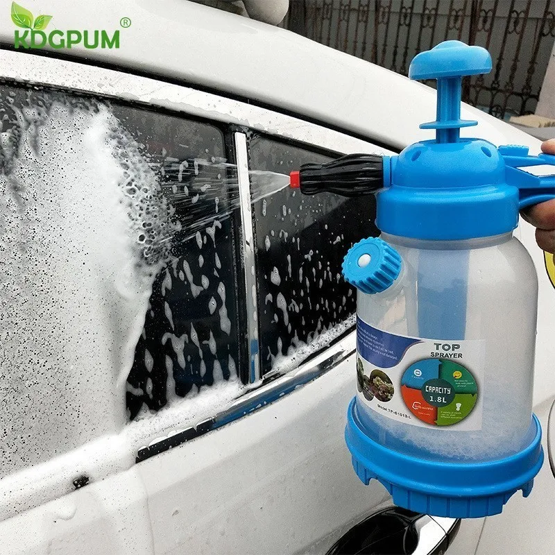 Portable Hand Pressure Foam Sprayer Water Spray Bottle Gardening Watering Can for Car Wash Window Foam Nozzle Cleaning Tools