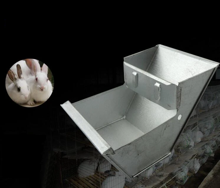Rabbit Hutch Trough Feeder Drinker Bowl For Rabbit Farming Animal Equipment Toolin Feeding