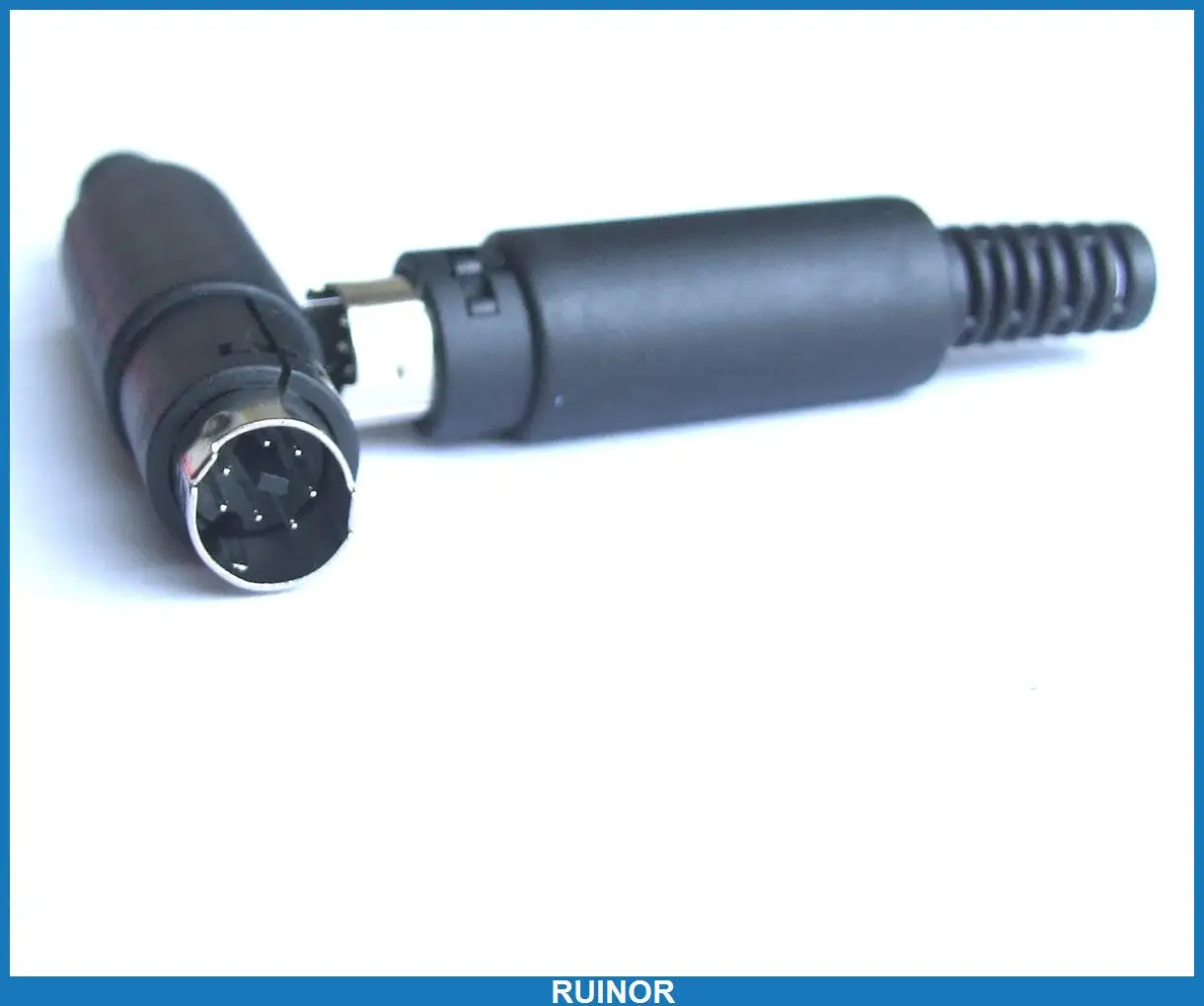 5pcs 7 Pin Mini DIN Male Plug Connector with Plastic Handle Soldering