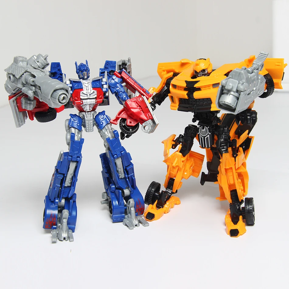  2 Size Robot Car ABS Plastic Model Children Robot Toy Transformation Anime Series Action Figure Toy