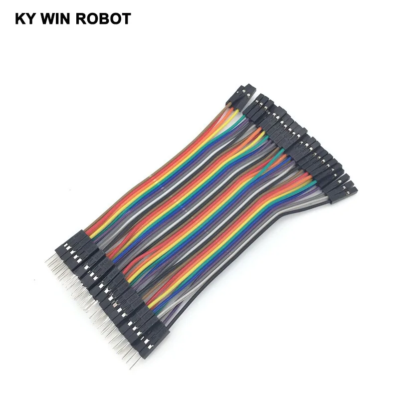 

Dupont line 40pcs 10cm 2.54mm 1p-1p Pin Female to Male Color Breadboard Cable Jump Wire Jumper For Arduino