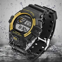 Люксовый бренд Sanda мужские цифровые светодиодные спортивные часы модные повседневные военные наручные часы relogio masculino