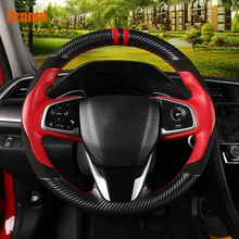 Carro dedicado de costura mão cobertura de volante de couro acessórios do carro Para Honda Civic 10th gen 2016 2017 2018