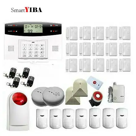 

SmartYIBA Wireless MS Security GSM Alarm System Remote Control Intelligent LED Display Voice Prompt Home Burglar Alarm System
