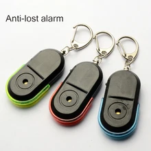 Пролет Anti-потерянный сигнал тревоги Key Finder Locator брелок свисток звука с светодиодный свет мини Anti потерянный ключ Finder Сенсор самооборона сигнализация сигнал брелок самообороны сигнализации сигнализации