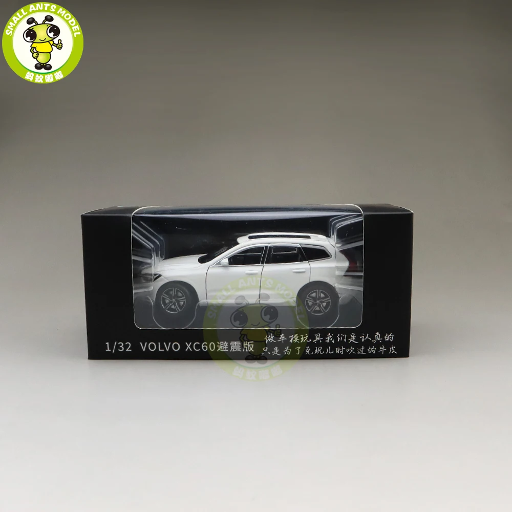 1/32 JACKIEKIM NEW Volvo XC60 Shock Absorption Diecast Model CAR SUV Toys for kids Boy girl Gifts - Цвет: White(with box)