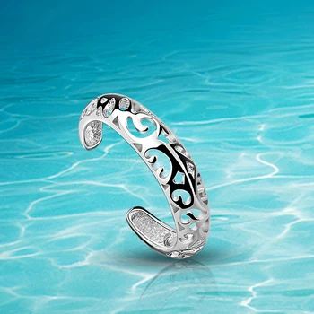 

925 Sterling Silver women ring; fashion hollow end Tail to refer ring; vintage style;noble & elegant refinement girls gift