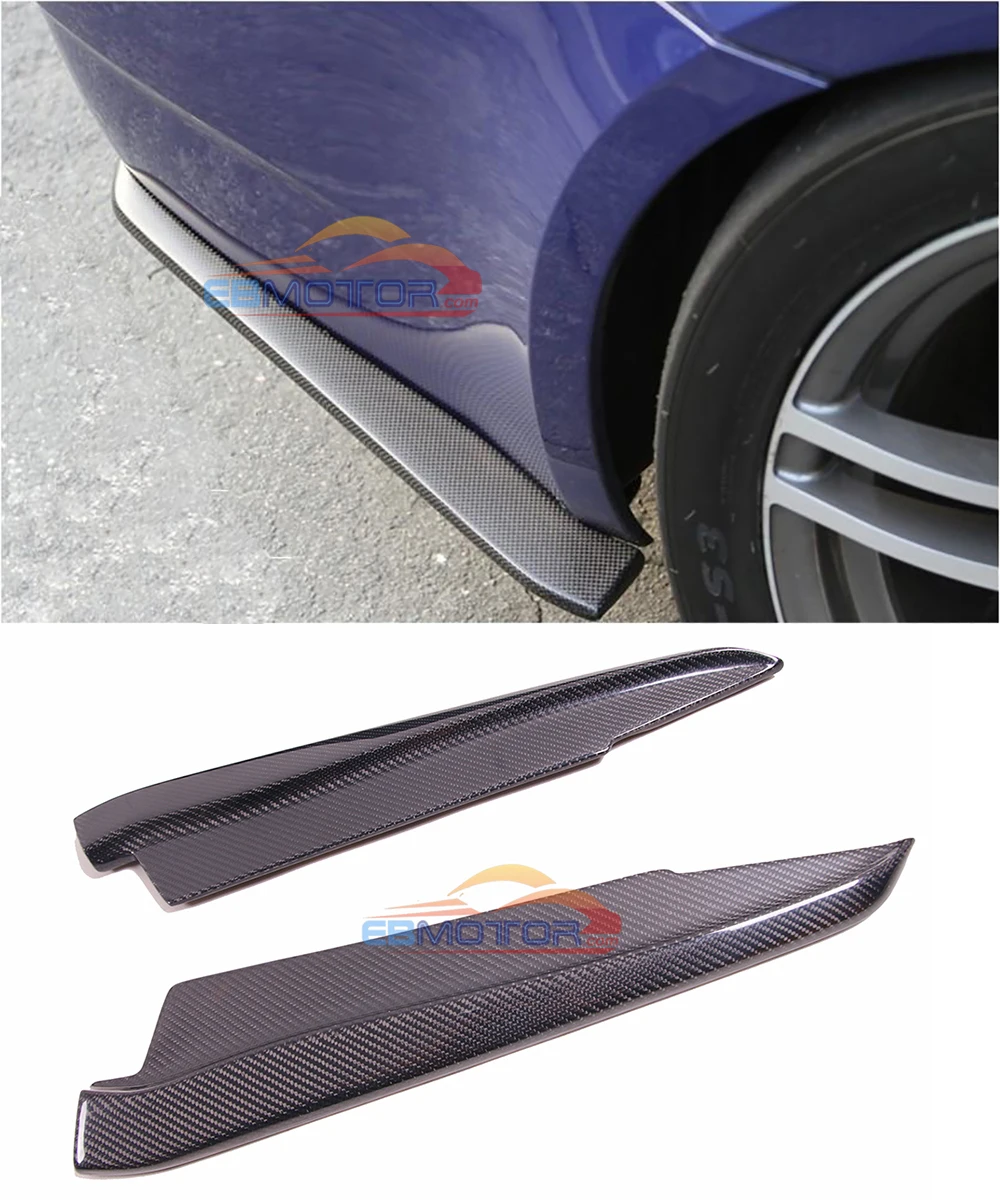 ebmotor-com Real Carbon fiber Rear Bumper Side Splitter Spoiler EXTENSIONS 1pair for BMW E92 E93 2D M3 Model 08-13  
