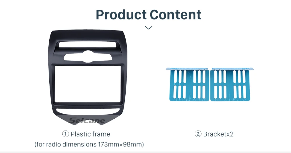 Seicane Black Double Din 2012 Hyundai IX20 with Manual AC Car Radio Fascia Dash CD Trim Installation DVD panel Frame