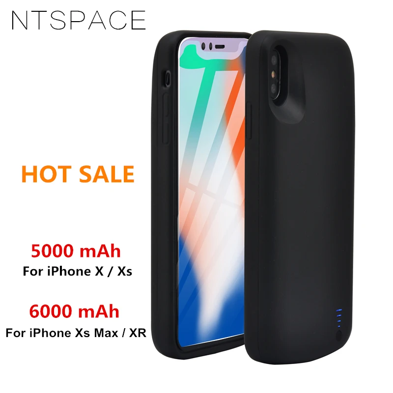 Портативный чехол с внешним аккумулятором на 6000 мА · ч для iPhone XS Max XR 5000 чехлы