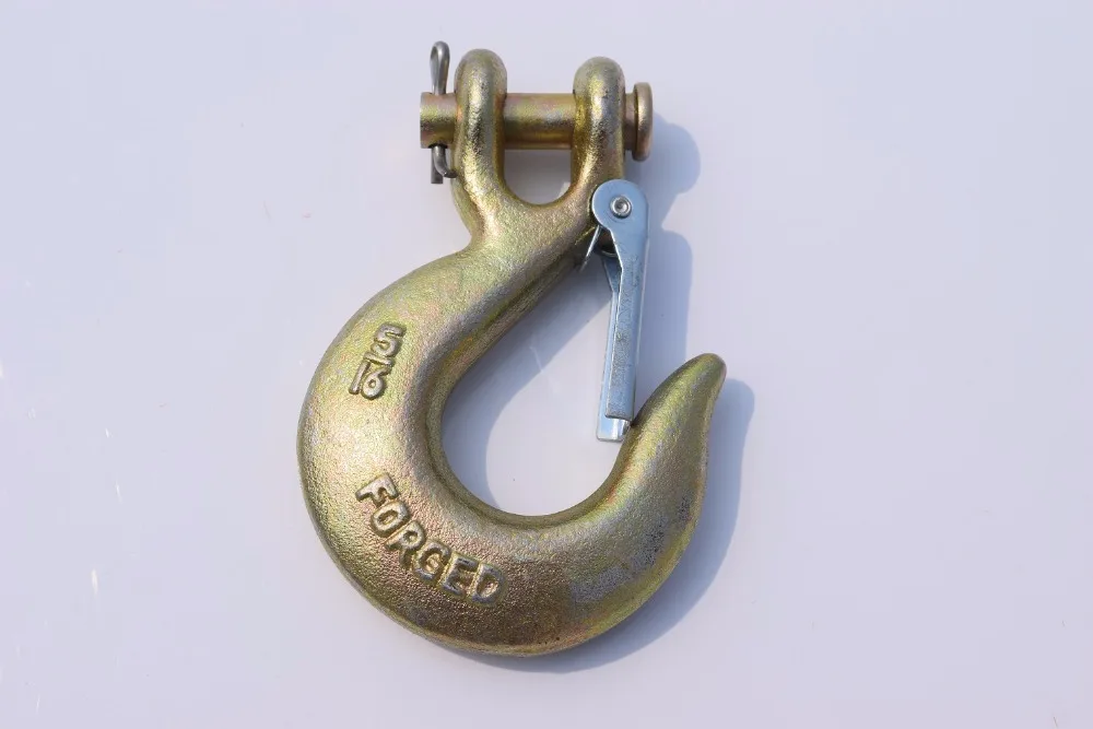 

5/16 G70 Steel Hook Recovery 4x4 4WD ATV Off Road,Latch Zinc Plated Alloy Steel Chain Hook