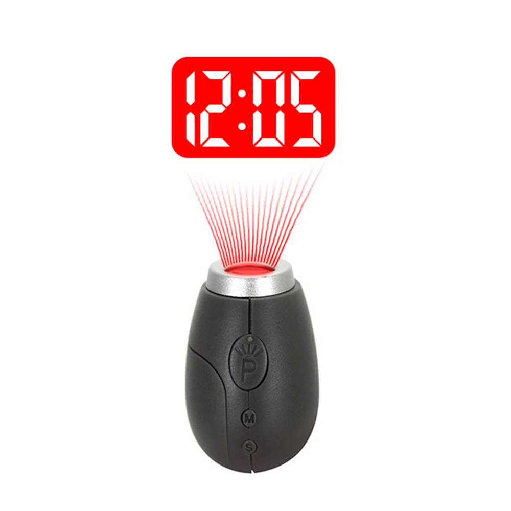 Креативные мини-маленькие проекционные часы-Брелок серый синий красный с батареей цифровой и аналоговый-цифровое украшение дома