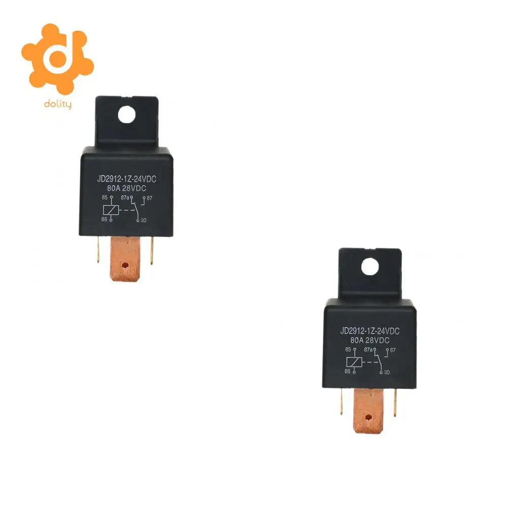 2 шт. JD2912 1Z 24VDC автомобиля DC28V 80A 5Pin переключатель Однополюсное двухпозиционное