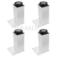 Мм 1 шт. 150 мм Регулируемый алюминиевый сплав круговая мебель ножки Серебряный шкаф диван ноги