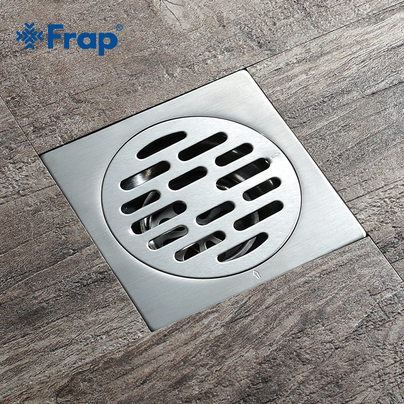 

Frap Square Floor Drain Waste Grates Bathroom Shower Drain Bathroom Deodorant Waste Drain Strainer Cover Stainless Steel Y38086