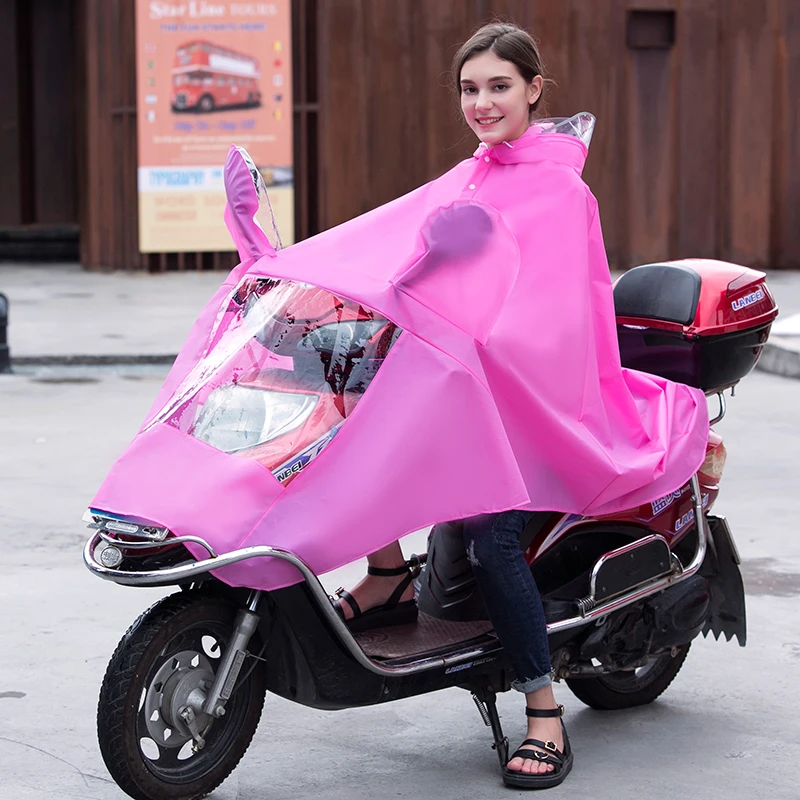 44.....2018 new design Cheap to carry Hood Big hat Reflective Strip waterproof Rain Capes Plastic Bicycle Motorcycle Rain Poncho