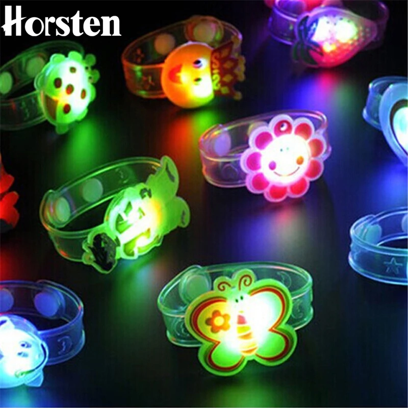1pcs Cartoon LED Night Light Party Xmas Decoration Colorful LED font b Watch b font Toy