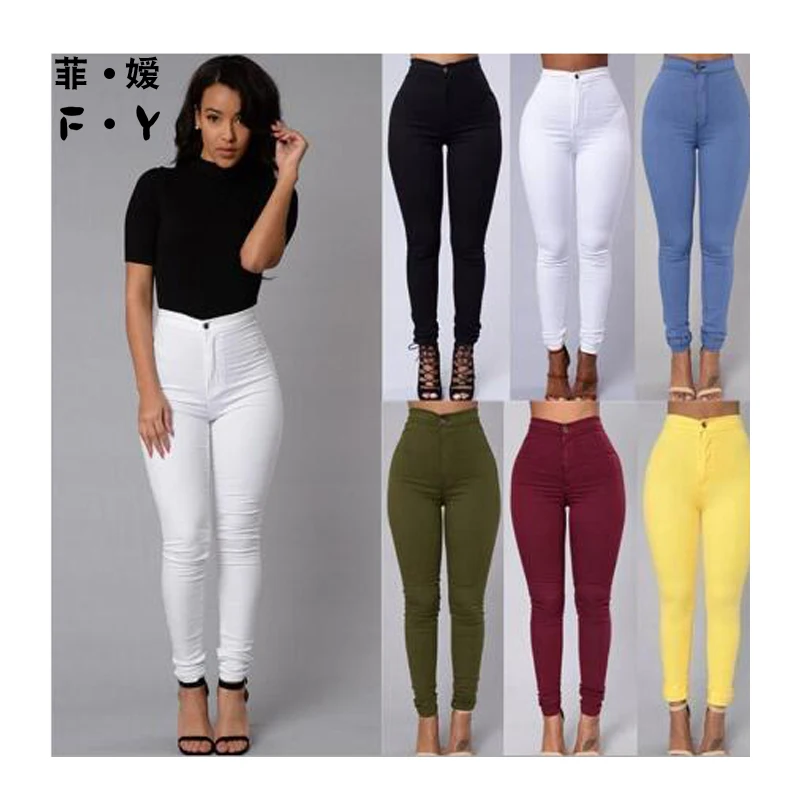 

YL Brand 2018 New Spring Autumn Women Fashion Slim Trousers Solid Pocket Pants Skinny Long Bottoms Overalls 6 Colors S-2XL