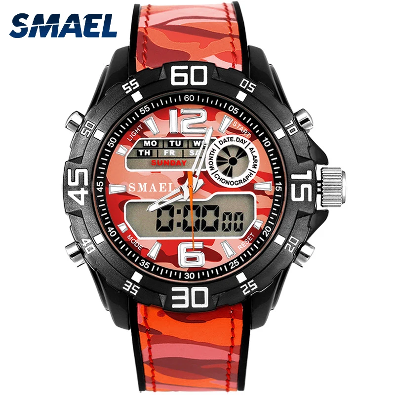 

Watch Men Luxury Brand Smael Sport Watch Waterproof Stopwatch Digitial Male Clock 1077 Mens Watches Digital Watches Quartz Homme