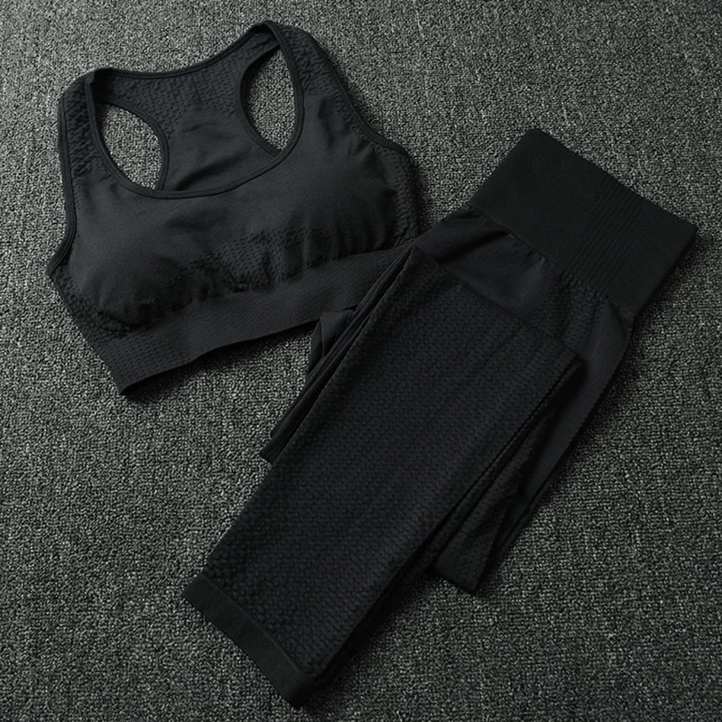 Vital бесшовный комплект для йоги Женская одежда для фитнеса спортивная одежда женские леггинсы для спортзала спортивный бюстгальтер пуш-ап+ штаны для йоги 2 шт. спортивные костюмы