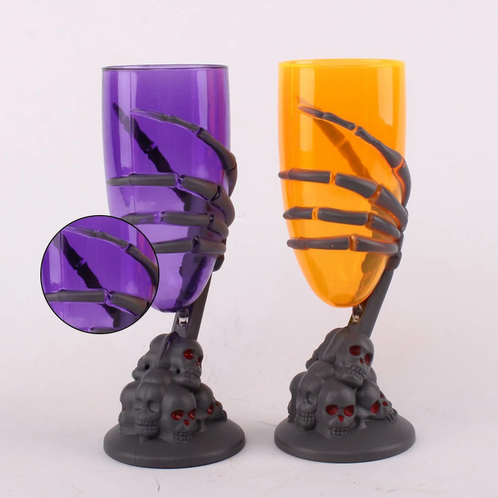 

Halloween Glowing Wine Cup Claw Party Spooky Skeleton SKull Halloween Goblet LED Scary halloween decoration horror accessories