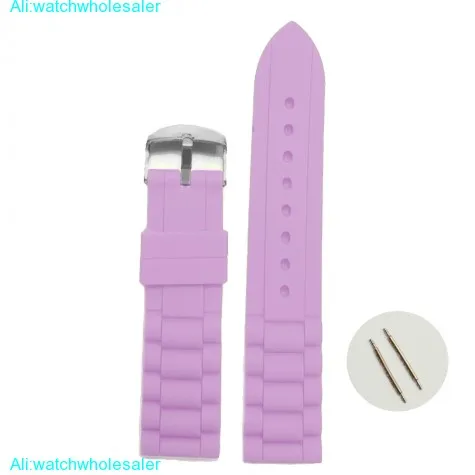 20mm Stylish Mauve Silicone Jelly Rubber Ladies Watch Band Straps WB1002T20JB