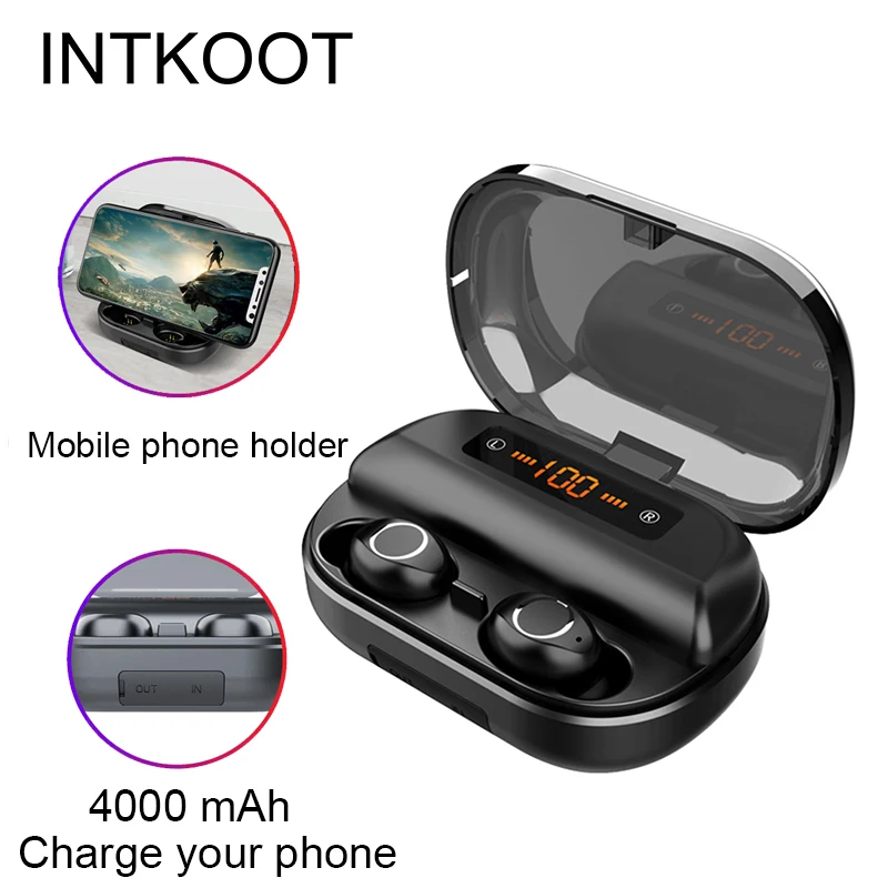 

Wireless Touch Control Earbuds Mic Mini Wireless Bluetooth Headset Sports Stereo Music Game Earphone For iOS Android Phones