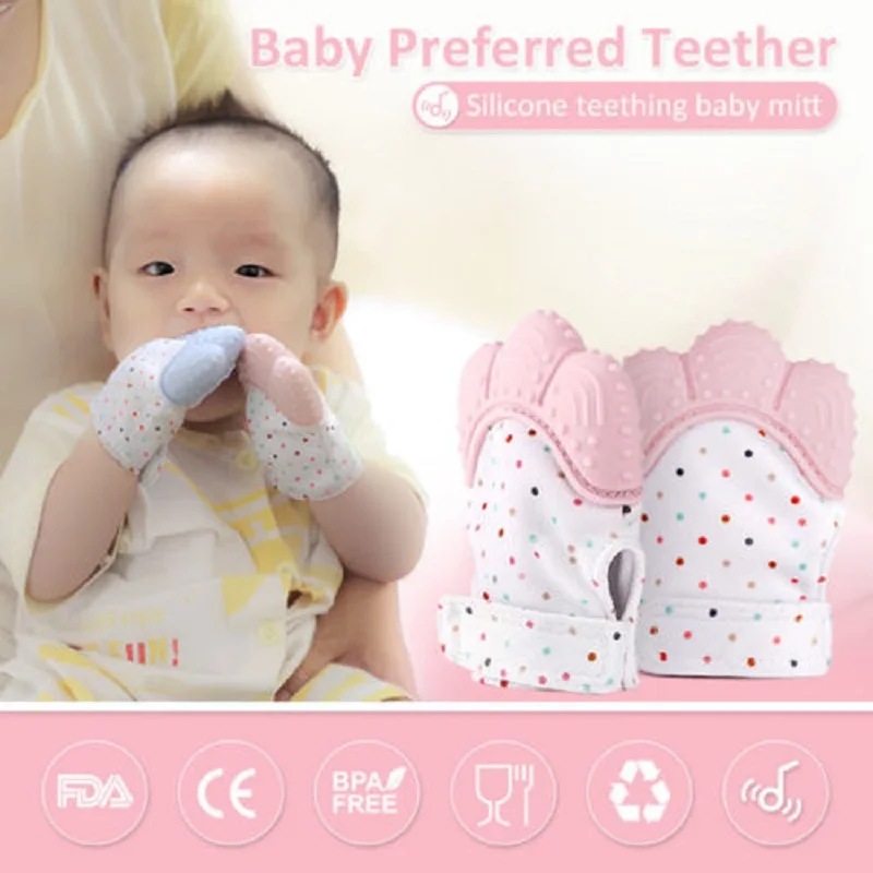 Hot Sale Toddler Toys 1pcs Food Grade Silicone Teethers Infant Teething Gloves Anti-bite Hand New-arrival Baby Molar Gloves