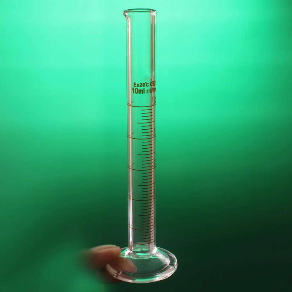 Класс лаборатория 10 мл мерный цилиндр с весы высокой боросиликатного стекла 3,3 мерный стакан лабораторное оборудование