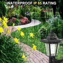 Шестиугольник Солнечный светодиодный настенный светильник Водонепроницаемый открытый светодиодный прожектор сад пейзаж гексагональной бра для Вилла Парк двор