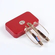 Складные очки для чтения в металлической оправе полная оправа ультра-тонкая линза модные очки для чтения мужчин и женщин очки для чтения с диоптриями 1,0-4,0