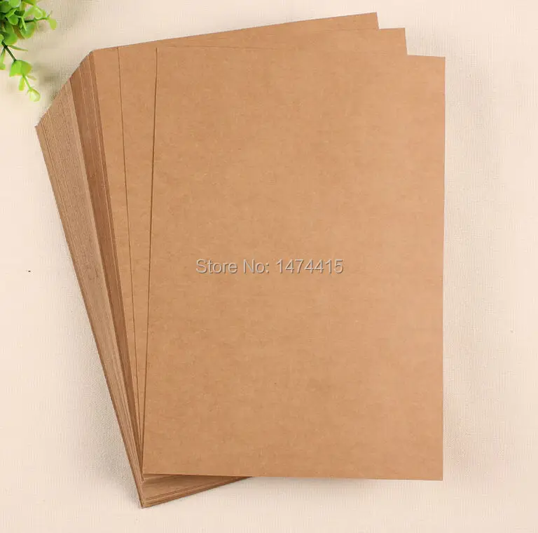 Buy Retro vintage DIY A4 size kraft paper,200gsm thick